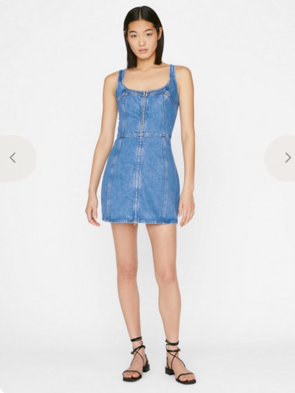 Frame Denim Bustier Zip Dress